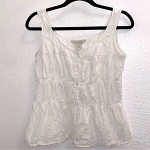 Banana Republic tiered embroidered top size S
